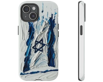Funda para teléfono con estampado de la bandera israelí / Muestra tu apoyo a Israel / Am Yisrael Chai