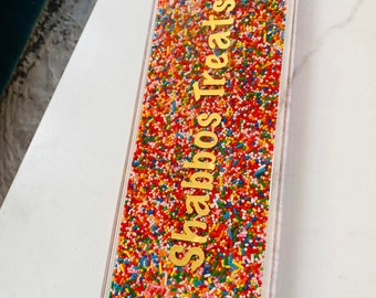 Sprinkle resin tray, modern Judaica art, Jewish gift, shabbos tray