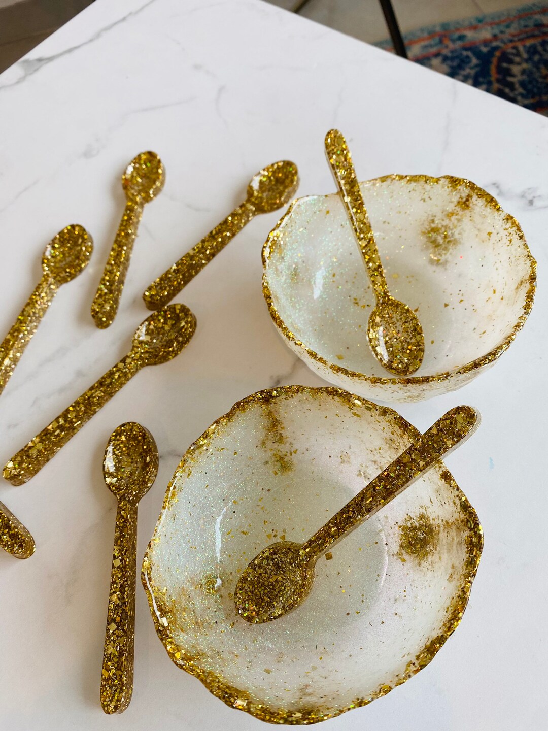 Mini Spoons Appetizer Spoons Dip Spoons Sparkle Spoons Etsy