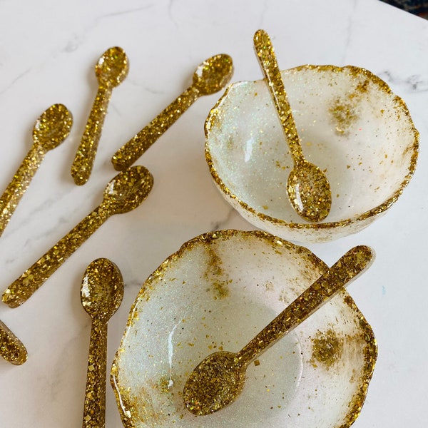 Glitter Spoons Etsy