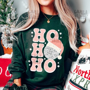 Weihnachtssublimation Groovy Santa PNG Shirt Design - Dunkle Basis