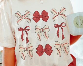 Honkbal PNG Bows Game Day Sublimatie SVG Shirt Ontwerp