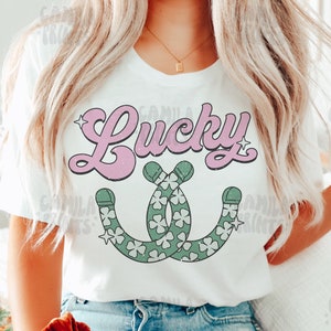 St Patrick's Sublimation Lucky Clovers PNG Shirt Design