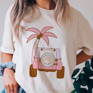 Summer Png Sublimation Tropical Truck Shirt Design