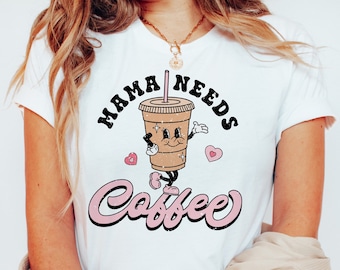 Mom PNG Coffee Sublimation SVG Shirt Design