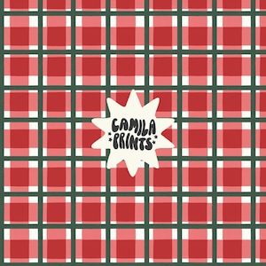 Classic Christmas Plaid Seamless File Red and Green Repeat Pattern Digital Fabric Print for Commercial Use