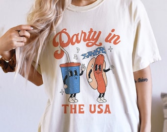 Fourth of July SVG Party in the USA PNG Sublimation T Shirt Design