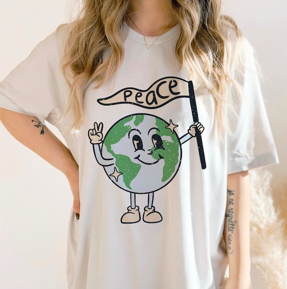 Peace Sign PNG Earth Day Sublimation SVG Shirt Design