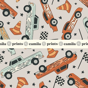 Boys Pattern Wheels Car Seamless Repeat Pattern for Fabric Sublimation