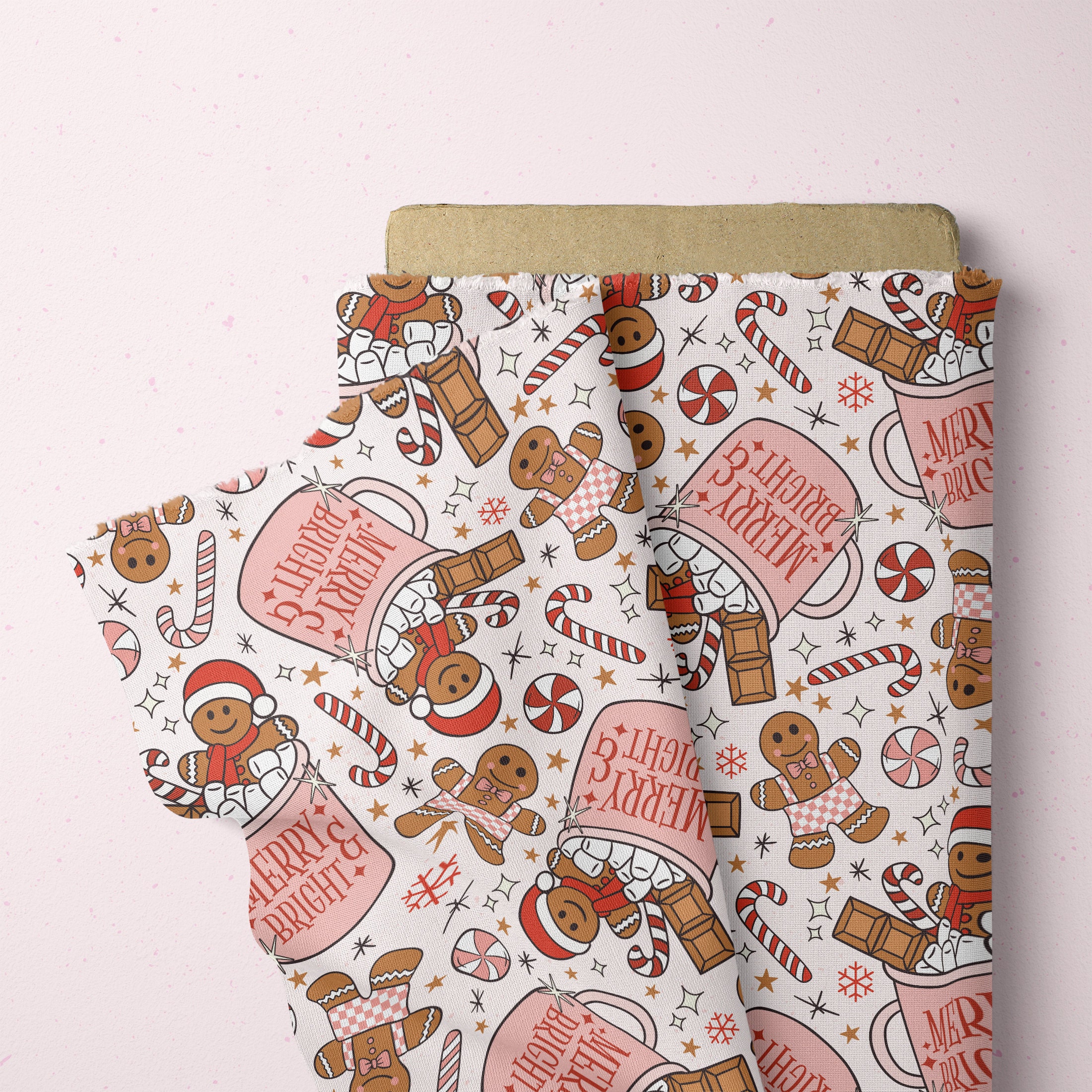 Christmas Seamless Pattern Gingerbread Cookie Pattern File for Fabric ...