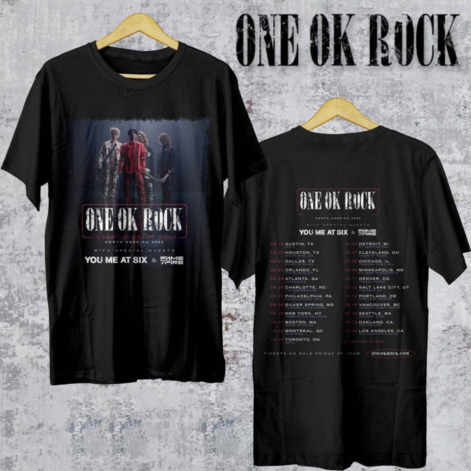 Discover One Ok Rock North America 2022 Tour T-Shirt