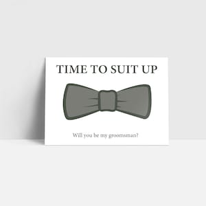 Carte postale de noeud papillon de proposition de Groomsman