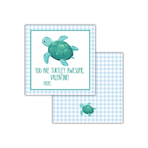 Turtle Valentine Card, Printable Ocean Valentine (PDF)