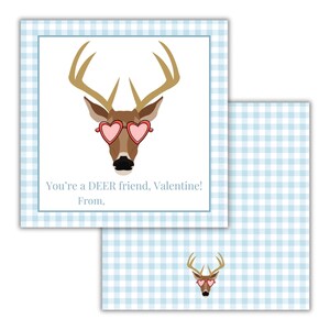 Deer Valentine, Deer Friend Valentine, Printable Valentine Card