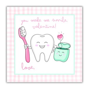 Karta Walentynkowa Dentysty, Karta Dentysty do Wydruku, Karta Walentynkowa do Wydruku