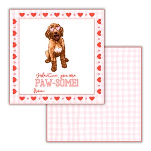 Paw-Some Valentine, Goldendoodle Valentine, biglietto stampabile