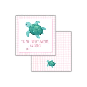 Turtle Valentine Card, Printable PDF, Kids Valentine (Digital Download)