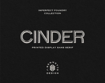 Cinder Hand Drawn Lettered Vintage Sans Serif Font