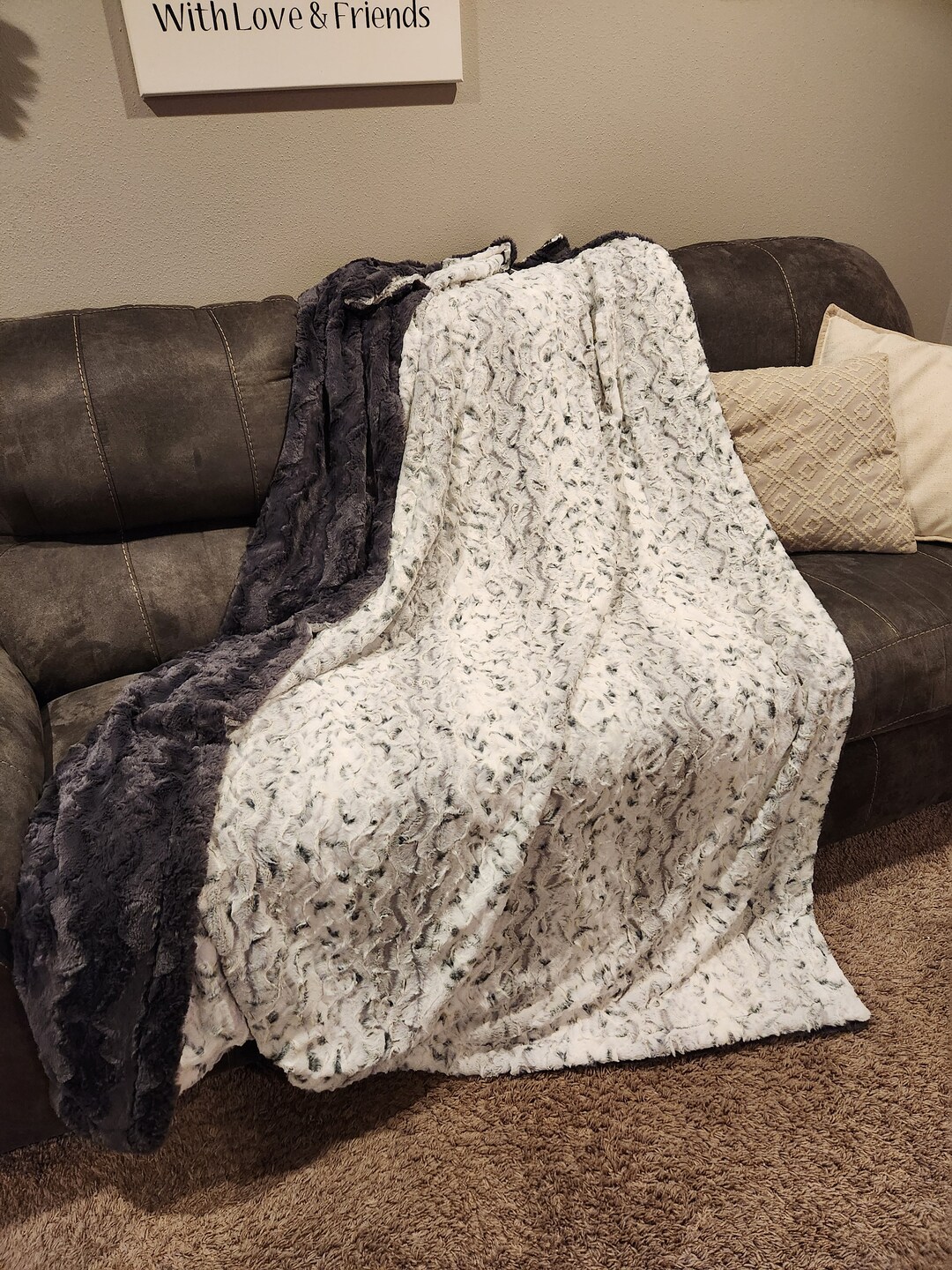 Rockin Royalty Minky Snowy Owl Baby Blanket main image 1