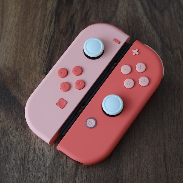 Custom 2-Tone Sunset Peach Nintendo Switch Joy-Con Controllers
