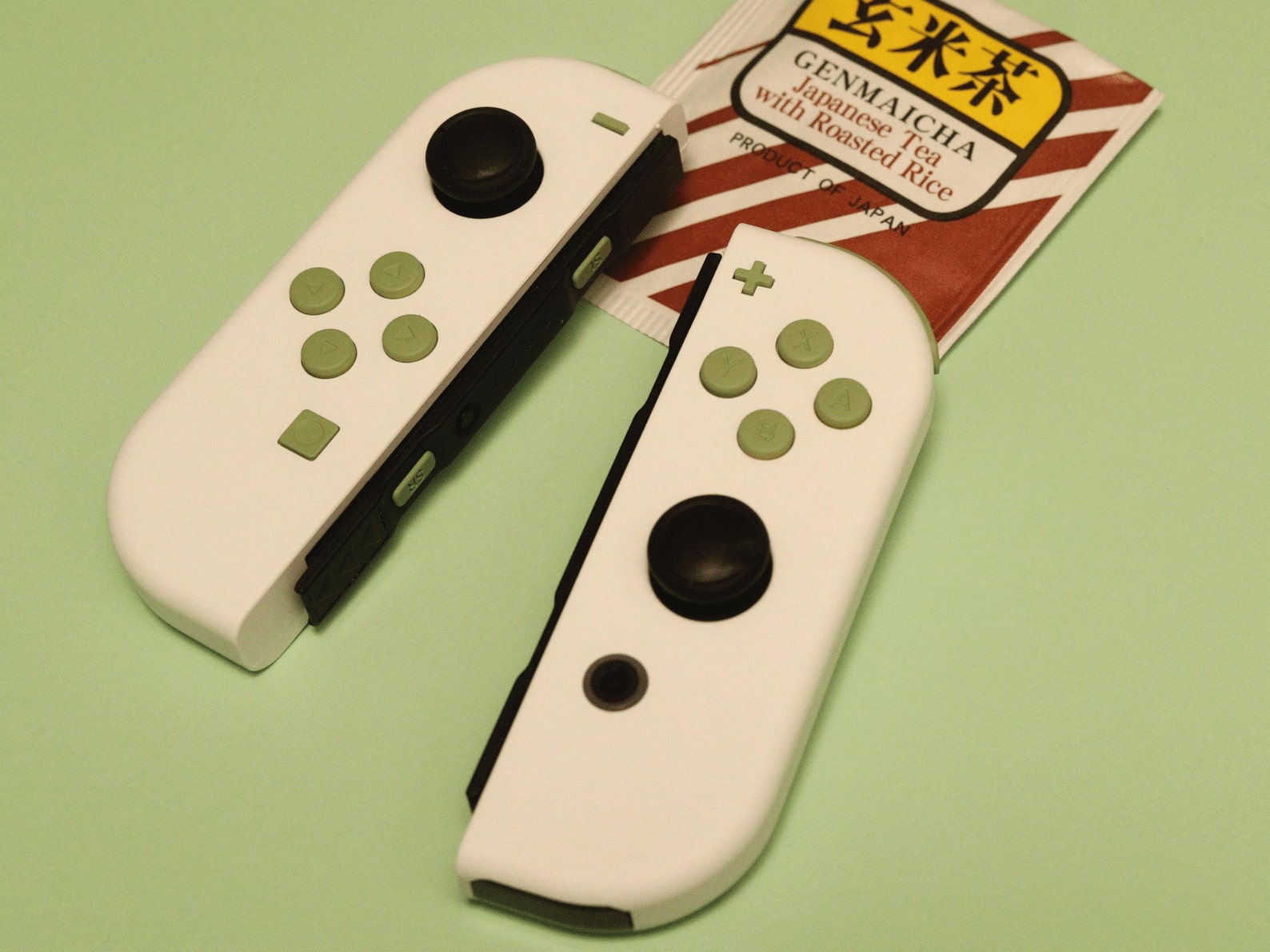 Custom Matcha Themed Nintendo Switch Joycon Controller Set Etsy