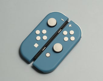 Custom Navy blue and white Nintendo Switch Joy-Con Controllers