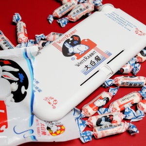 Op maat gemaakt WIT KONIJN Nintendo Switch Lite-hoesje