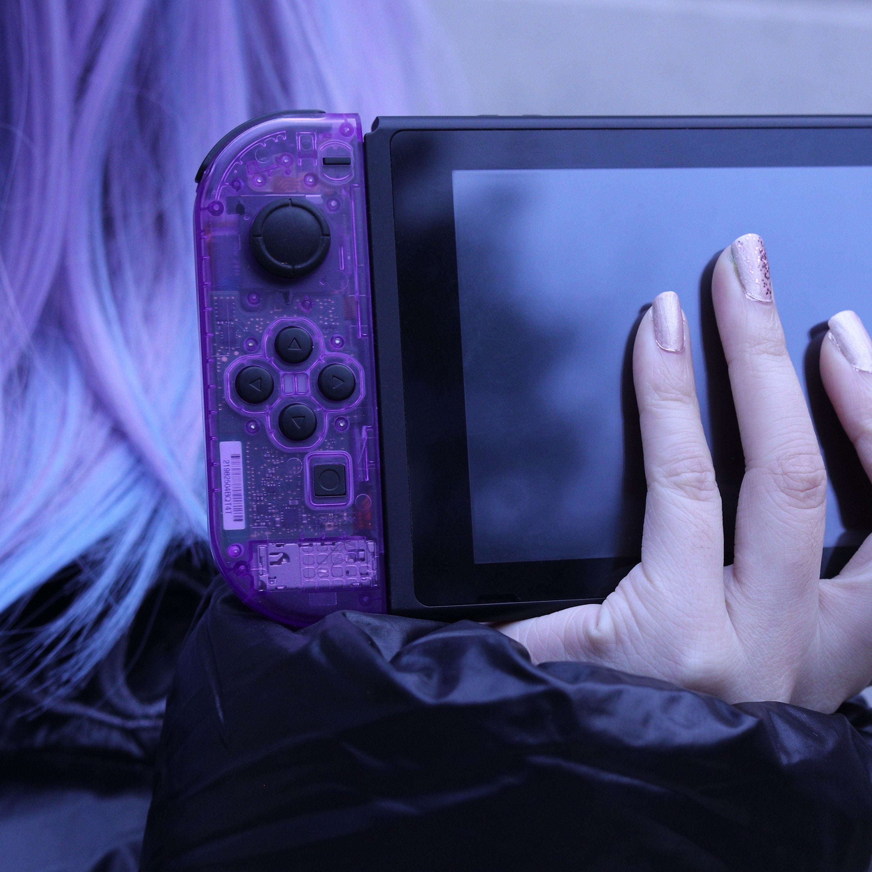 Custom Atomic Purple Nintendo Switch Joy-con Controllers 