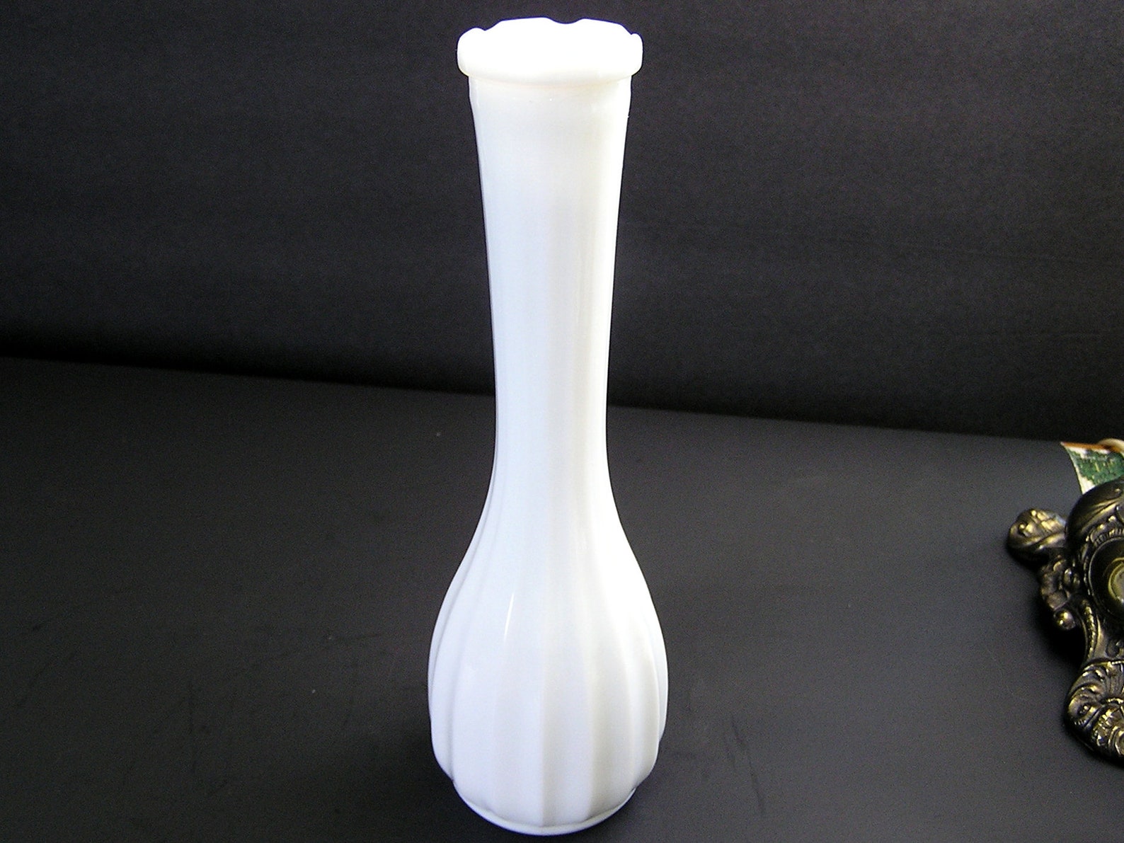 Vintage Milk Glass Bud Vase CLG 12 Etsy