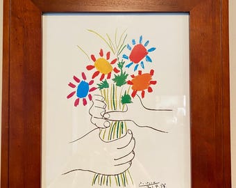 Picasso's 'The Peace Bouquet' 1958 Framed Art Print