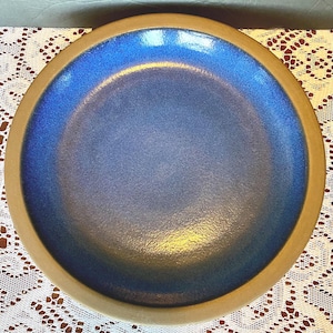 Heath Ceramics Moonstone Brown Rim Large Dinner Plate 11 3/8"
