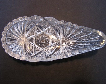 EAPG US Glass Co # 15090 Regal (OMN) Unusual Relish Dish 1906