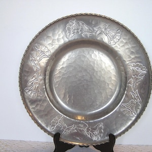 Farberware Aluminum Plate Hand Hammered Floral Pattern