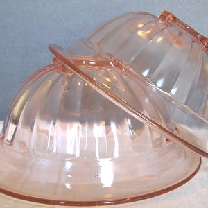 Vintage Pink Federal Glass Mixing Bowl Pair (2)
