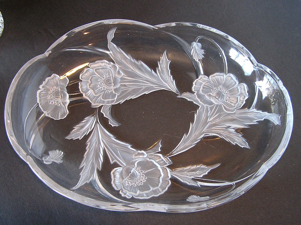 Plato bajo ovalado de cristal Walther Nova de Mikasa Studio - Etsy México