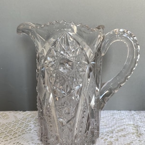 EAPG Krys-tol Pint Pitcher by Ohio Flint Glass Co. Kenneth (OMN) 1906