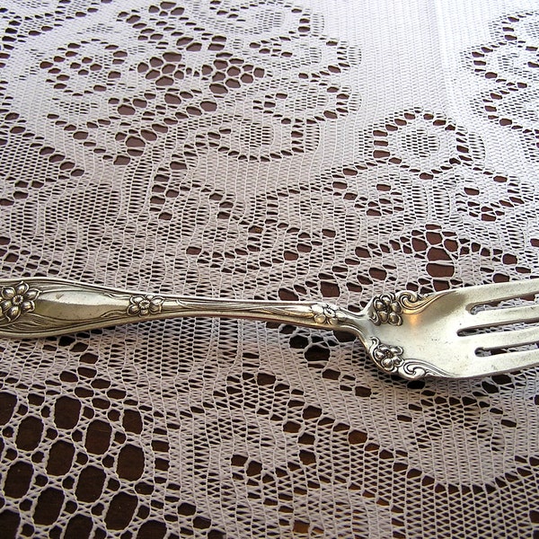 Antique Nickel Silver Serving Fork