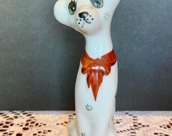 Long Neck Dog Kitsch Porcelain Figurine