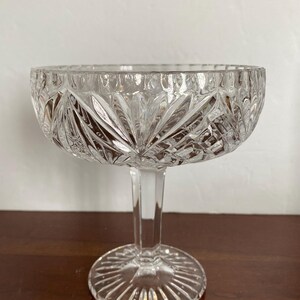 Vintage European Cut Crystal Compote