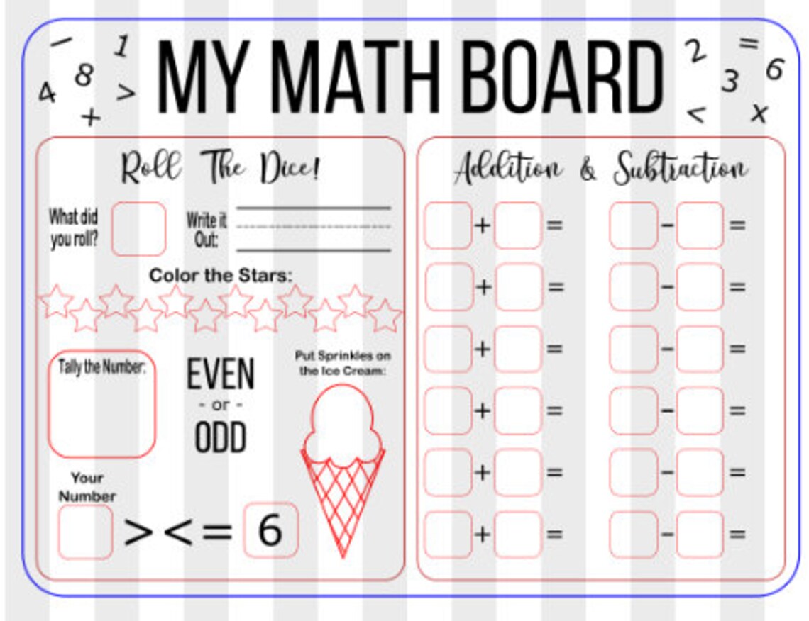 Math Games. Dry Erase Math Boards SVG. Math Games SVG. Cricut Etsy