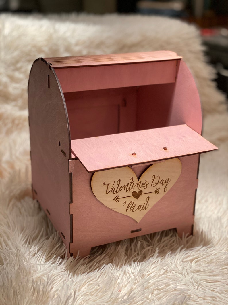 Valentine's Day Box. Wooden Valentine Box. Valentine Etsy
