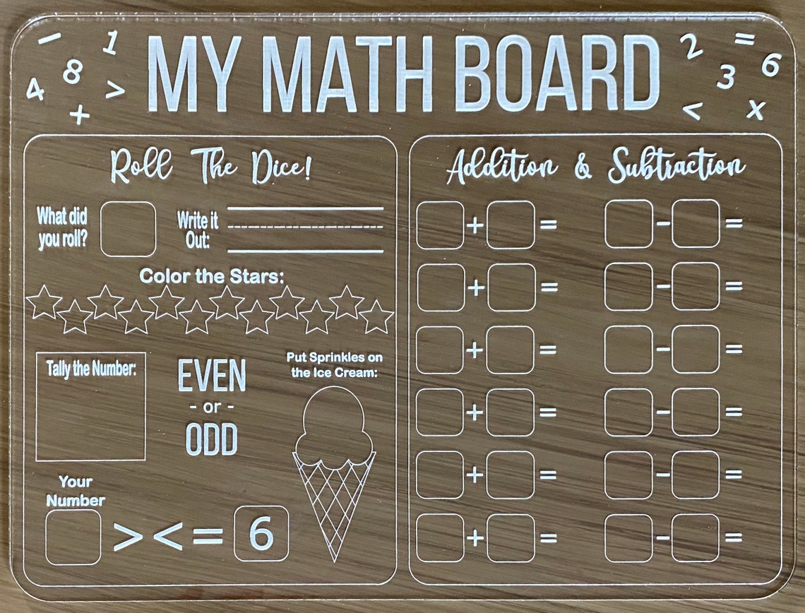 Math Games. Dry Erase Math Boards SVG. Math Games SVG. Math Etsy