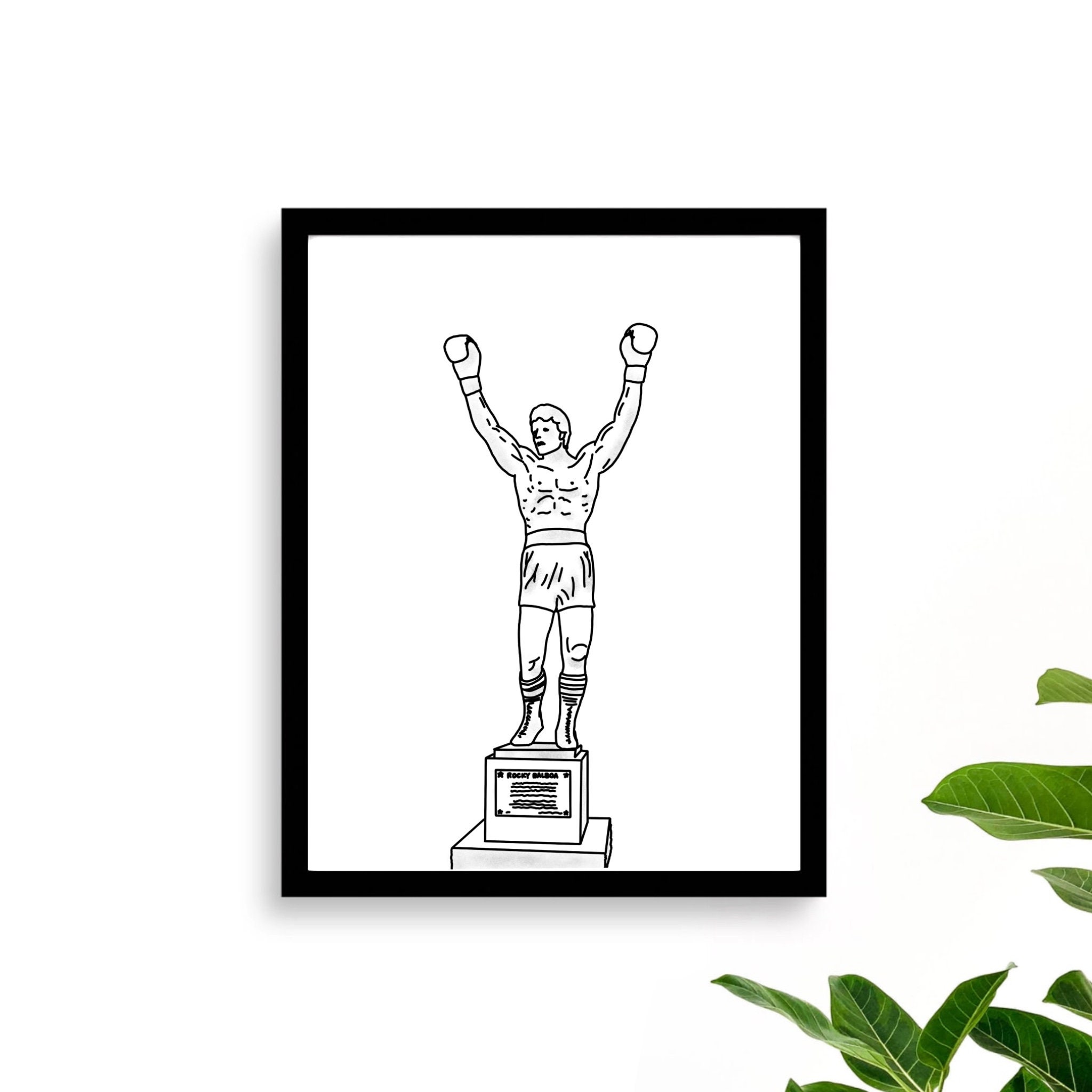 Rocky Statue Wall Art, Philly Rocky Balboa Statue Art, Philadelphia Art