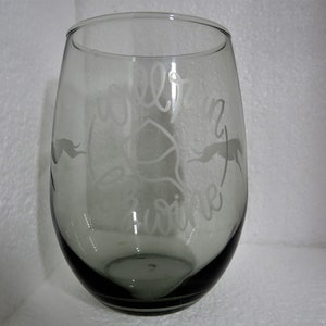 Greyhound Wine Glass, Will Run for Wine, 20.5 oz Stemless