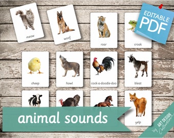 Animal Sound Cards - Etsy Singapore Animal Sound Cards - Etsy Singapore