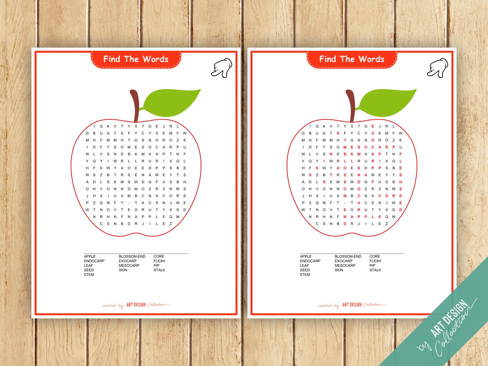 APPLE Busy Book Printable Preschool Activity Homeschool Resources ...