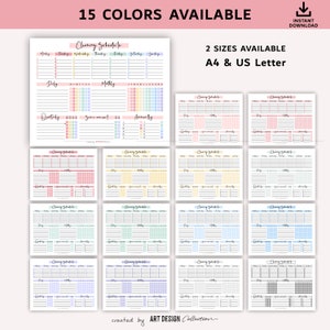 Buy EDITABLE Cleaning Schedule Planner Word Google Docs Fillable ...