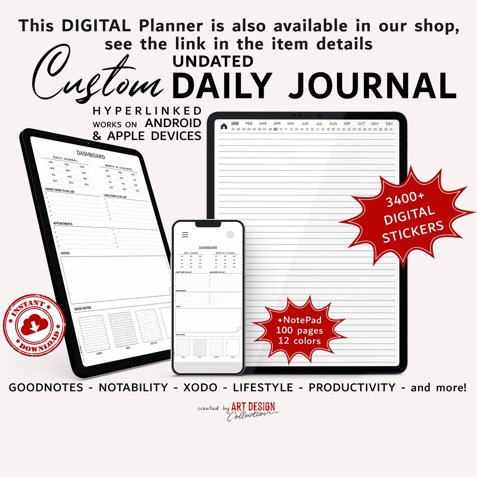 Daily BUDGET Planner, Goodnotes Digital Planner Digital Finance Planner ...