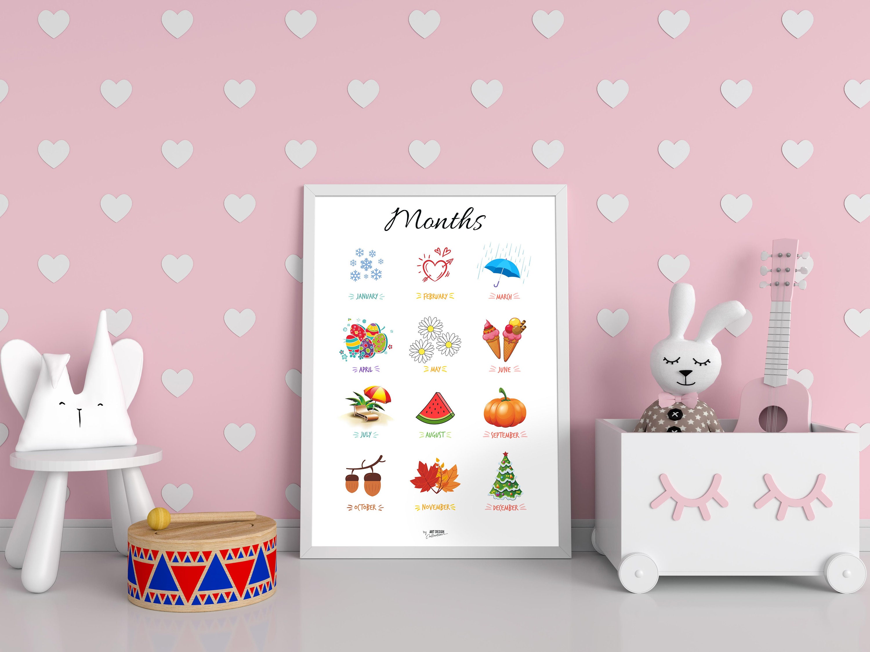 MONTHS POSTER • Montessori Poster • Montessori Educational ...