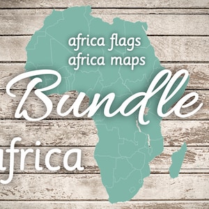BUNDLE AFRICA (Flags, Maps) • 109 Montessori Cards • Flash Cards  Nomenclature FlashCards  Editable Pdf Printable Cards preschool